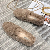 Faux Lambs Wool Driving Loafers watereverysunday