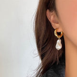 Faye Freshwater Baroque Pearl Drop Earrings watereverysunday