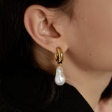 Faye Freshwater Baroque Pearl Drop Earrings watereverysunday