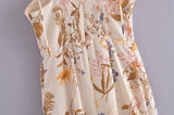 Felicia Floral Print Bustier Midi Chiffon Dress watereverysunday
