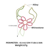 Fien Rhinestone Crystal Flower Bib Necklace watereverysunday