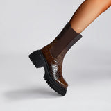 Fien Croco Lug Chelsea Boots