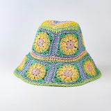 Floral Crochet Straw Bucket Hats - 11 Colors watereverysunday