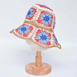 Floral Crochet Straw Bucket Hats - 11 Colors watereverysunday