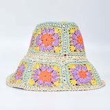 Floral Crochet Straw Bucket Hats - 11 Colors watereverysunday
