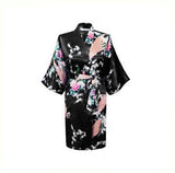 Floral Satin Mini Kimono Robes watereverysunday