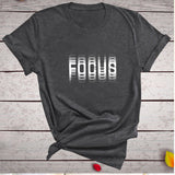 Focus Graphic Print T-shirts - 6 Colors watereverysunday