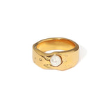 Fresh Water Pearl Inlay Vintage Ring