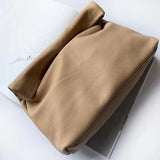 Genuine Leather Fold Over Envelope Clutch Bag watereverysunday
