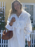 Geraldine Cotton Frill Lace Dress watereverysunday