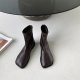 Gewen Faux Leather Minimalist Sock Boots - 2 Colors watereverysunday