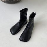 Gewen Faux Leather Minimalist Sock Boots - 2 Colors watereverysunday