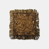 Gewen Vintage Print Tassel Fringe Square Scarf