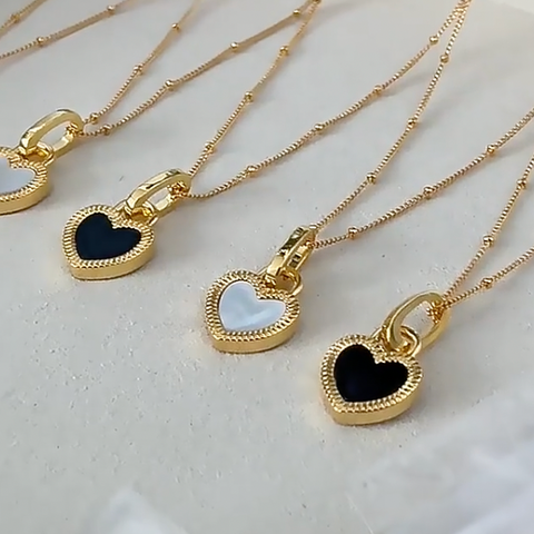 Locket Pendant Double Sided Heart Locket Gold Double Sided Heart