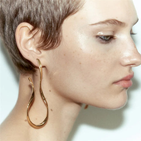 Gina Irregular U-shaped Earrings watereverysunday