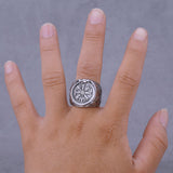Goth Celtic Compass Rune Ring watereverysunday