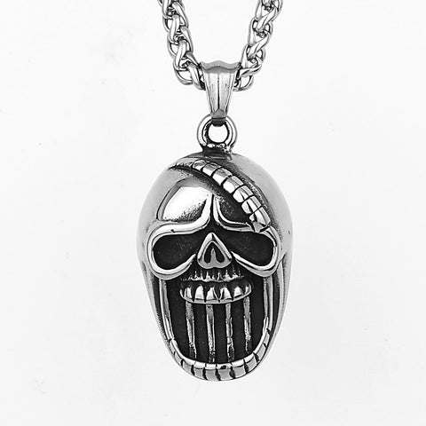 Goth Exaggerated Skull Necklace watereverysunday