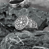 Goth Viking Compass Ring watereverysunday