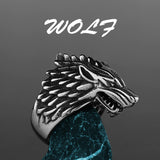 Goth Viking Wolf Ring watereverysunday