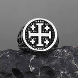 Gothic Religious Cross Ring watereverysunday