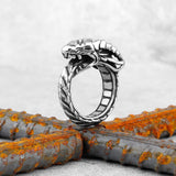 Gothic Steel Dragon Ring watereverysunday