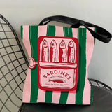 Riviera Sardine Tin Graphic Tote Bag
