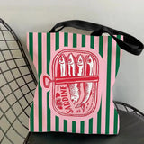 Riviera Sardine Tin Graphic Tote Bag