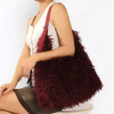 Greta Shaggy Faux Fur Tote Bag