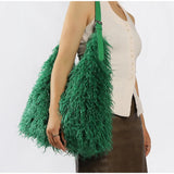 Greta Shaggy Faux Fur Tote Bag