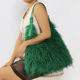Greta Shaggy Faux Fur Tote Bag