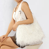 Greta Shaggy Faux Fur Tote Bag