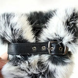 Viviane Sheepskin Fur-Trimmed Opera Gloves