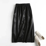 Ines Faux Leather Midi Skirt