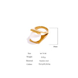 Elegant Imitation Pearl Mount Ring