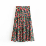 Lila Side Slit Floral Midi Skirts