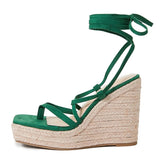 Kelly Gladiator Espadrille Wedge Sandals - 2 Colors