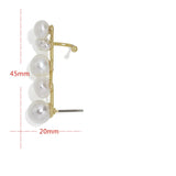 Pearl Pebble Line Earrings