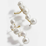 Pearl Pebble Line Earrings