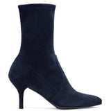 Cecillia Stretch Ankle Sock Boots - Navy 40/US 8.5