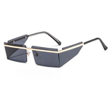 Nava Rectangle Rimless Visor Sunglasses