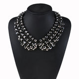 Pillo Crystal Bib Collar Necklace