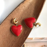 Cute Heart Pendent Earrings