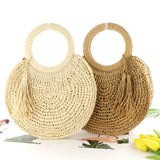 Aranza Round Tassel Straw Totes