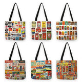 Vintage 80's Product Retro Graphic Tote Bags