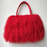 Catala Mongolian Lamb Fur Handbag