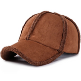 Faux Shearling Suede Fleece Baseball Hat