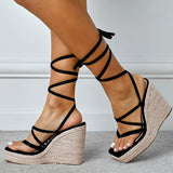 Kelly Gladiator Espadrille Wedge Sandals - 2 Colors