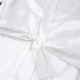 Katalina Feather Cuff Satin Robes