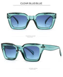 Semia Clear Color Acetate Square Sunglasses