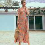Karuna Floral Boho Wrap Maxi Dress